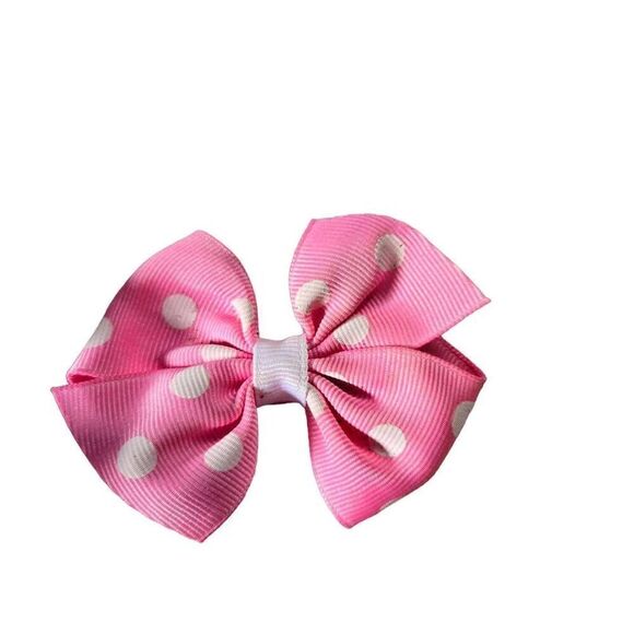 3 bows, 3". Purple polka-dot, lady bug and pink polka-dot - Picture 3 of 5